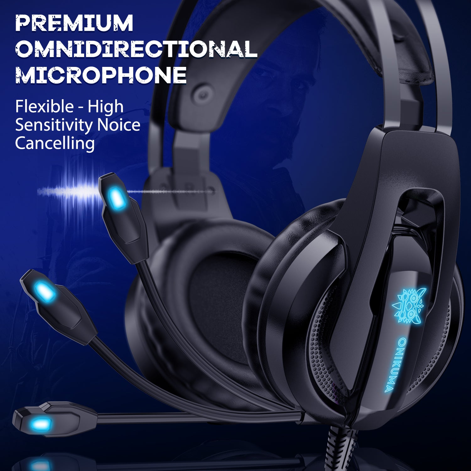 ONIKUMA K16 Gaming Earphones with Microphone LED Backlit Headset Gamer Wired Headphones for PC PS4 Xbox ONIKUMA K16 Gaming Earphones with Microphone LED Backlit Headset Gamer Wired Headphones for PC PS4 Xbox